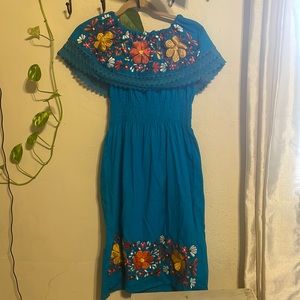 Women’s Mexican Dress. Embroidered design.